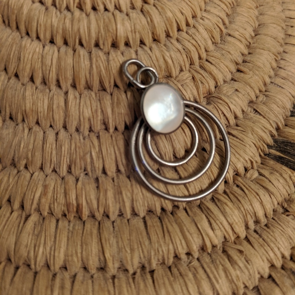 Silver and mother of pearl pendant